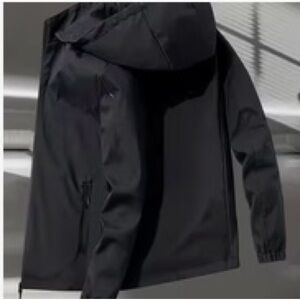 Men's Black Hooded Jacket